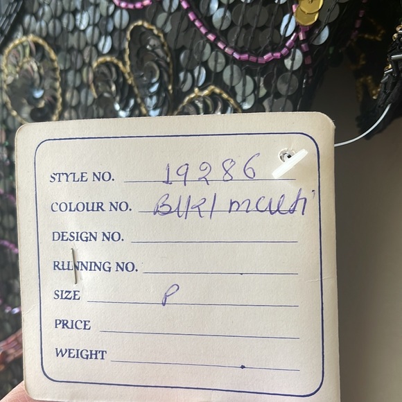 VINTAGE RARE SWEE LO 80s Christmas NYE 100% Silk Beaded Sequined Party Dress - Picture 4 of 16